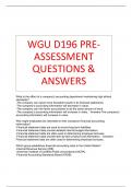 WGU D196 PRE-ASSESSMENT QUESTIONS & ANSWERS