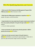 PGA PGM Qualifying  Pre Test Questions 2022/2023 | Verified Questions With 100% Correct Answers