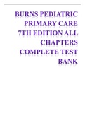 Burns Pediatric Primary Care 7th Edition Test Bank