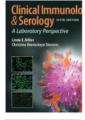 Complete test bank for clinical immunology and serology, 5th edition by miller, stevens (f.A. Davis company 2021 9780803694408-isbn) All chapters are included.