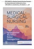 TEST BANK For Medical Surgical Nursing 10th Edition by Ignatavicius, Workman, Rebar & Heimgartner, Verified Chapters 1 - 69, Complete