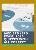 IAED EPD (EPD EXAM) 2024 QUIZZES WITH ALL CORRECT ANS!!