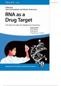 RNA as a Drug Target: The Next Frontier for Medicinal Chemistry (Methods & Principles in Medicinal Chemistry) 1st Edition with complete solution