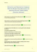 ORTHOTICS AND PROSTHETICS COMBINED WRITTEN BOARDS EXAM QUESTIONS AND ANSWERS UPDATED (2024/2025) (VERIFIED ANSWERS)