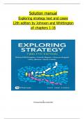 Solution manual for Exploring strategy text and cases 12th edition by Johnson and Whittington all chapters 1 to 16 complete ISBN-9781292282459