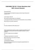 LSUS MHA 702 Ch 11 Exam Questions And 100% Correct Answers