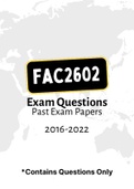 FAC2602 - Exam Questions PACK (2016-2022) 