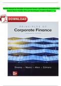 Solution Manual for Principles of Corporate Finance 14th Edition by Richard Brealey, Stewart Myers, Franklin Allen and Alex Edmans, Complete Chapter 1 - 34 Completed Solutions ISBN:9781265074159 Newest Version 2024 Instant Pdf Download