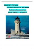 Solution Manual for Managerial Accounting, 18th Edition By Ray Garrison, Eric Noreen and Peter Brewer, All 1-16  Chapters Covered ,Latest Edition 