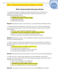 NR442 - RN Community Health Practice Assessment A (50 Items) Graded A