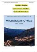 Solution Manual For Microeconomics 6th Edition by David Besanko, Ronald Braeutigam All  Chapters Covered ,Latest Edition ISBN: 9781119554844 