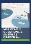 MS1 EXAM 2 QUESTIONS & ANSWERS GRADED A+