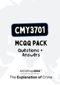 CMY3701 - MCQ ExamPACK (Multiple Choice Questions and ANSWERS for 2018-2021)