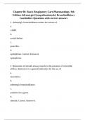 Chapter 06: Rau's Respiratory Care Pharmacology, 9th Edition Adrenergic (Sympathomimetic) Bronchodilators Gardenhire Questions with correct answers