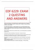 EDF 6229: EXAM 2 QUESTINS AND ANSWERS