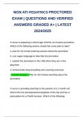 NGN ATI PEDATRICS PROCTORED EXAM | QUESTIONS AND VERIFIED ANSWERS GRADED A+ | LATEST 2024/2025