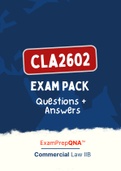 CLA2602 - Exam PACK (Questions & Answers) (with study Notes)