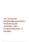 ACC 212 EXAM 2 HOMEWORK QUESTIONS WITH DETAILED ANSWERS // 100% GUARANTEED PASS  A+ GRADED 