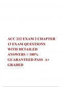 ACC 212 EXAM 2 CHAPTER 13 EXAM QUESTIONS WITH DETAILED ANSWERS // 100% GUARANTEED PASS  A+ GRADED 