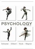 Test bank for Psychology 4th Edition by Daniel L. Schacter | Complete Solution | Grade  A+.