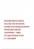 INSTRUMENTATION NCCER TECH STUDY GUIDE EXAM QUESTIONS WITH DETAILED ANSWERS // 100% GUARANTEED PASS  A+ GRADED 