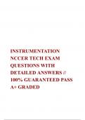 INSTRUMENTATION NCCER TECH EXAM QUESTIONS WITH DETAILED ANSWERS // 100% GUARANTEED PASS  A+ GRADED