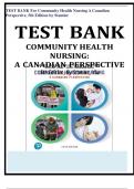 TEST BANK For Community Health Nursing A Canadian Perspective, 5th Edition by Stamler