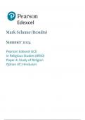 Pearson Edexcel AS Religious Studies paper 4C June 2024 Final Mark Scheme(8rs0-4C)-Hinduism