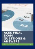 ACES FINAL EXAM QUESTIONS & ANSWERS SCORED A+