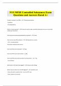 NYS MPJE Controlled Substances Exam Questions and Answers Rated A+