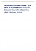 i HUMAN Case Week #7 [Week 7 Nurs 6512] 49 Year Old Patient Reason For Encounter ;Intermittent Squeezing Chest Pain Latest Update