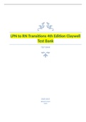 LPN to RN Transitions 4th Edition Claywell Test Bank