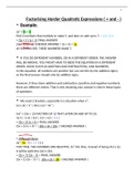 Factorising Quadratic Expressions (IGCSE)