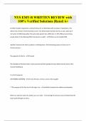 NYS EMT-B WRITTEN REVIEW with 100% Verified Solutions |Rated A+