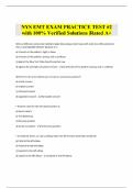 NYS EMT EXAM PRACTICE TEST #2 with 100% Verified Solutions |Rated A+