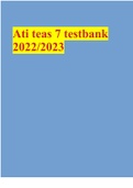 Ati teas 7 testbank 2022/2023