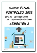 ENG1503 SEMESTER 2 PORTFOLIO DUE ON 26 OCTOBER 2022