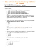 Complete Test Bank Bailey and Scott’s Diagnostic Microbiology 14th Edition Tille  Questions & Answers with rationales (Chapter 1-79)