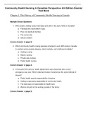 Complete Test Bank Community Health Nursing A Canadian Perspective 4th Edition Stamler Questions & Answers with rationales (Chapter 1-33)