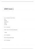 SPMT Exam 1 Questions and Correct Answers