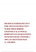 PHARMACOTHERAPEUTICS FOR ADVANCED PRACTICE NURSE PRESCRIBERS CHAPTER 23 & 24 WOO & ROBINSON EXAM QUESTIONS WITH DETAILED ANSWERS // 100% GUARANTEED PASS  A+ GRADED 