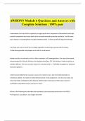 AWHONN Module 6 Questions and Answers with Complete Solutions | 100% pass