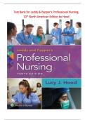 Test Bank for Leddy & Pepper’s Professional Nursing, 10th  North American Edition by Hood