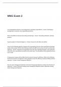 MNG Exam 2 Questions and Correct Answers