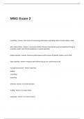 MNG Exam 2 Questions with Correct Answers