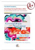 Test Bank Complete- Gerontologic Nursing 6th Edition, (2021) Sue E. Meiner And Jennifer J. Yeager All Chapters 1-29