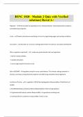 BSNC 1020 - Module 2 Quiz with Verified solutions| Rated A+