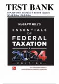 Test Bank for McGraw-Hill's Essentials of Federal Taxation 2024 Edition 15th Edition by Brian Spilker, Benjamin Ayers, John Robinson, Edmund Outslay, Ronald Worsham, John Barrick, Connie We