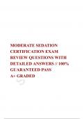 VMODERATE SEDATION CERTIFICATION EXAM REVIEW QUESTIONS WITH DETAILED ANSWERS // 100% GUARANTEED PASS  A+ GRADED 