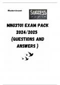 MNG3701 EXAM PACK 2025  {DETAILED QUESTIONS AND ANSWERS }.RECENT EXAM PAST PAPERS INCLUDING 2024 PAPER.